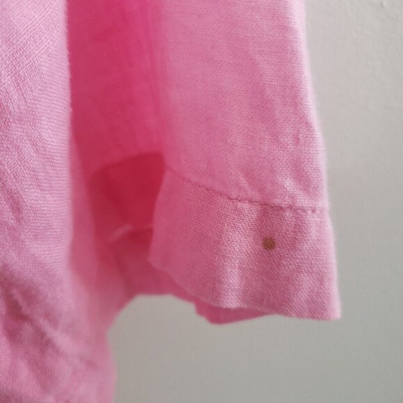 Sarah Spencer 100% Linen and Sequin Women's Pink Tunic Top Size M - Picture 5 of 6